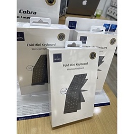 Bàn Phím Không Dây Wiwu Fold Mini Keyboard Kết Nối Bluetooth Máy Tính Xách Tay - Hàng Chính Hãng