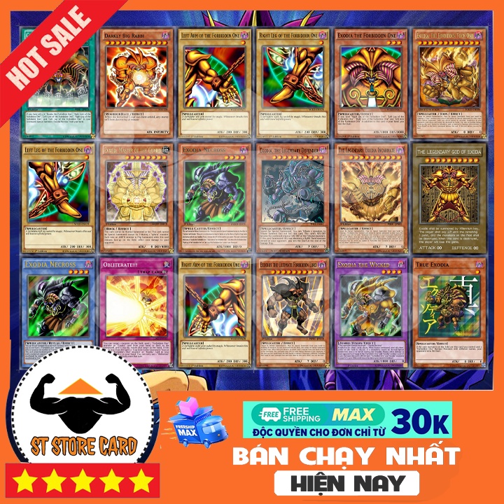 [Bộ 18] Thẻ bài Yugioh EXODIA vị thần sức mạnh YUGIOH THẺ IN ST STORE CARD 115