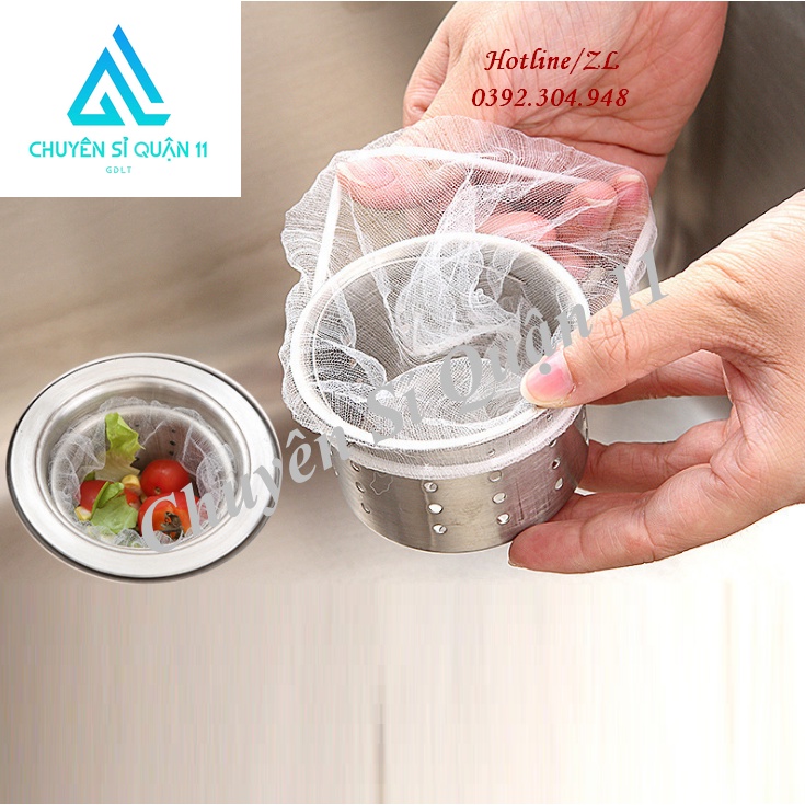 ❌SỈ 15K❌ Túi 100 lưới lọc rác bồn rửa chén giúp cho bồn rửa chén không bị nghẽn tắc rác LuoiLR100