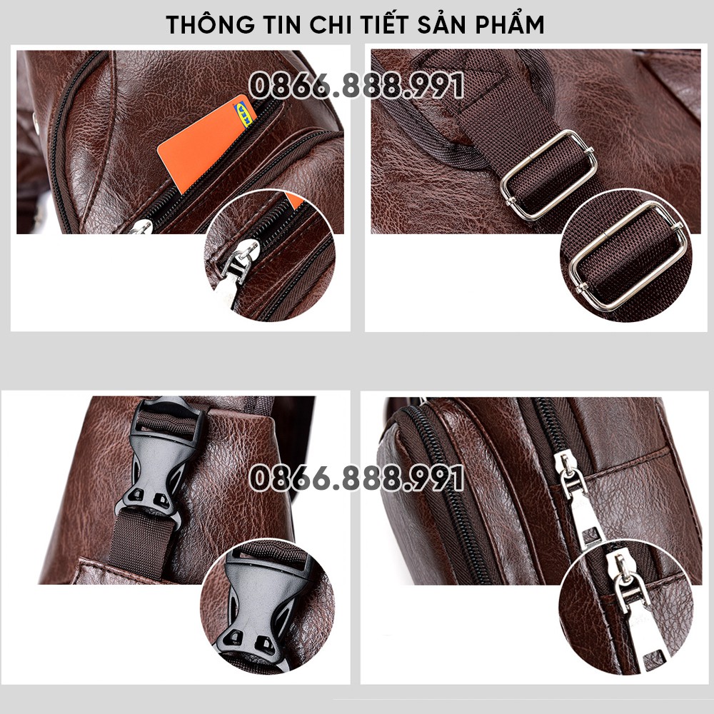 Túi Chéo Nam Thời Trang Cao Cấp, Nhiều Ngăn, Chất Liệu Da PU, Mã TC04 | BigBuy360 - bigbuy360.vn