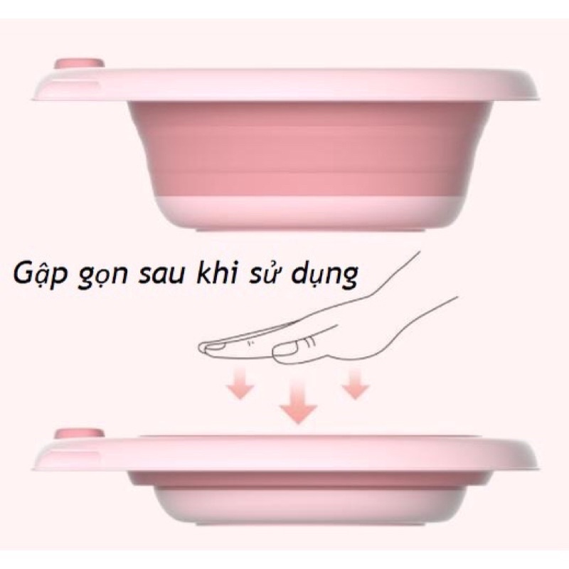 CHẬU RỬA MẶT GẤP GỌN CÓ MÓC TREO TIỆN LỢI
