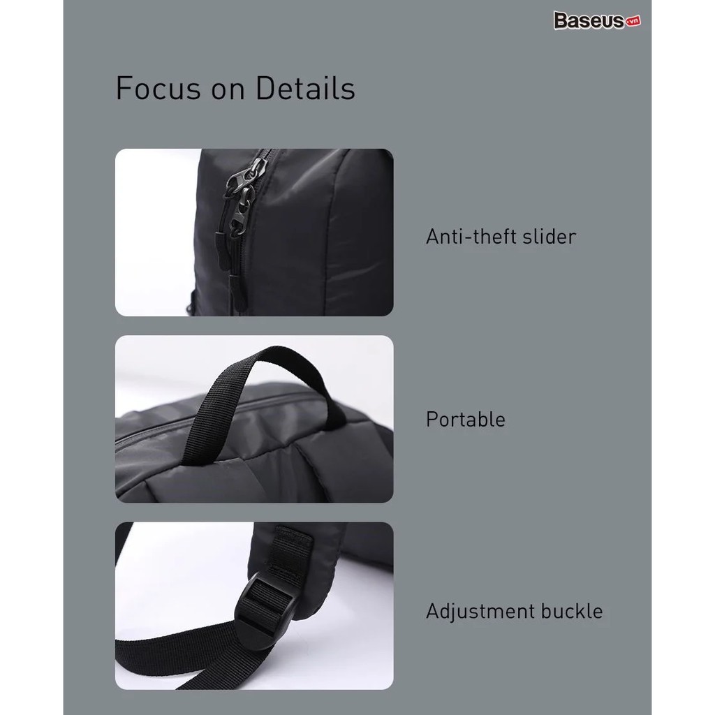 Ba lô vải dù chống thấm nước Baseus Basics Series  16" Computer Backpack dùng cho Tablet /Laptop/ Macbook