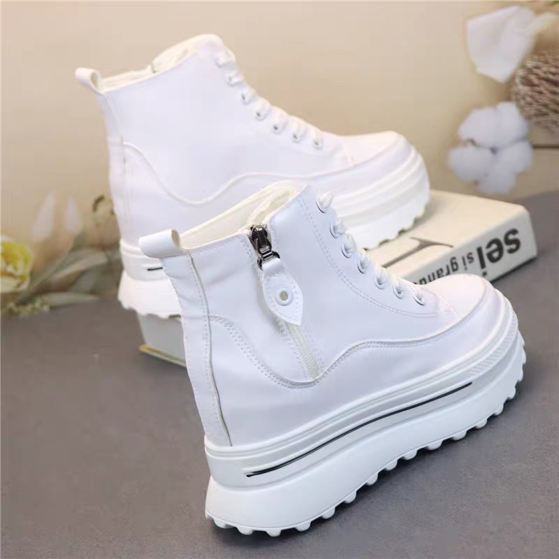 Giầy đế xuồng cao 10cm cao cổ