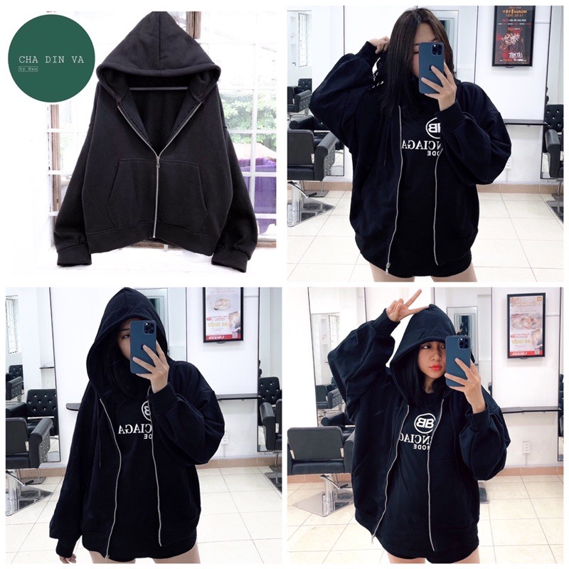 Áo khoác nữ tay phồng chất nỉ dày dặn.