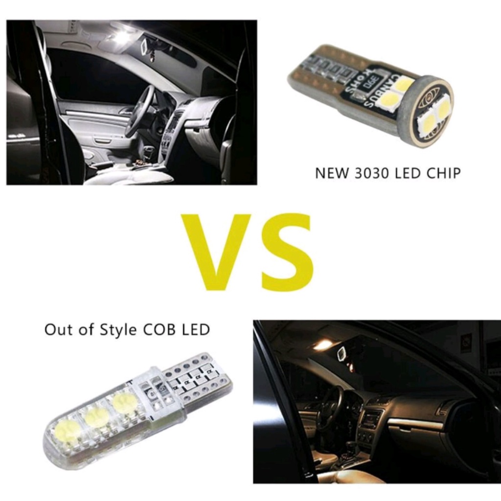 (T10-6smd-3030)1 bóng led t10 đèn xi nhan demi soi biển số đèn trần ô tô