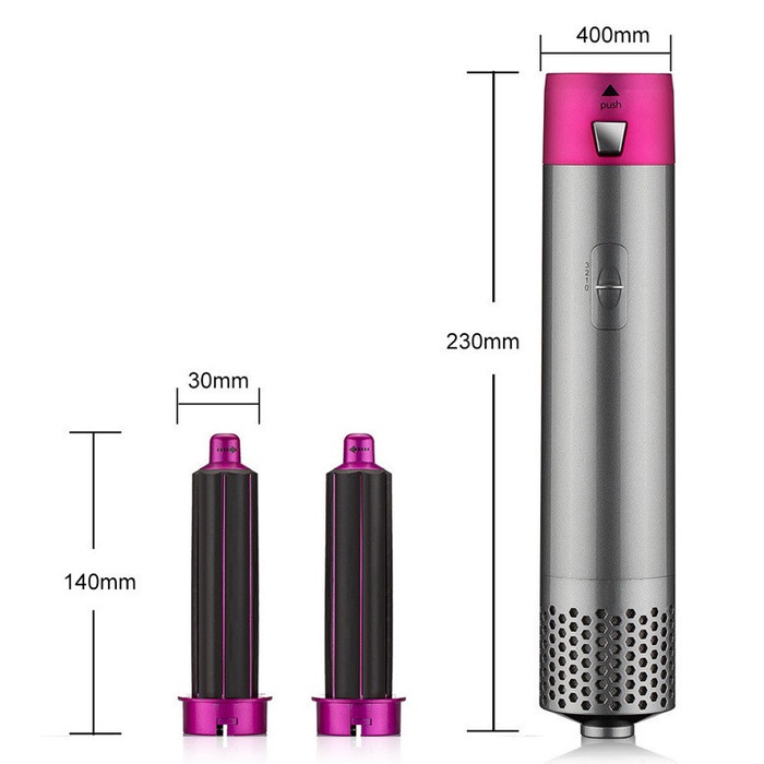 Bộ máy sấy và tạo kiểu tóc tự động uốn, duỗi, làm phồng kiêm lược điện đa chức năng 5in1