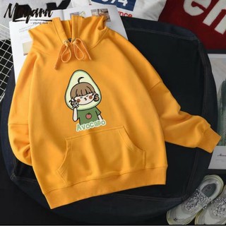 Áo hoodie cô bé bơ siêu kute chất nỉ bông dày dặn