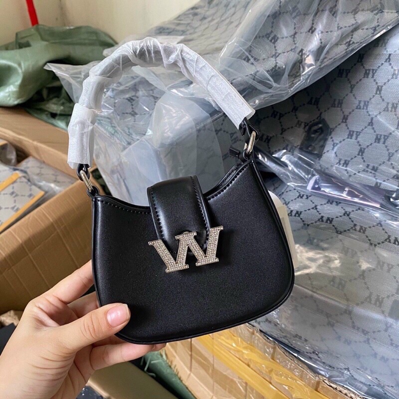 Túi Kẹp Nách Mini Cúc Bấm Chữ W 👜 Túi Cầm Tay Nữ