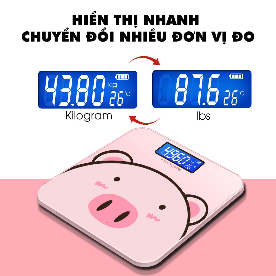 (Video review) Cân Điện Tử Sức Khoẻ Heo Hồng DK Harvest  - Sử dụng pin AAA - ĐỊnh lượng 180kg