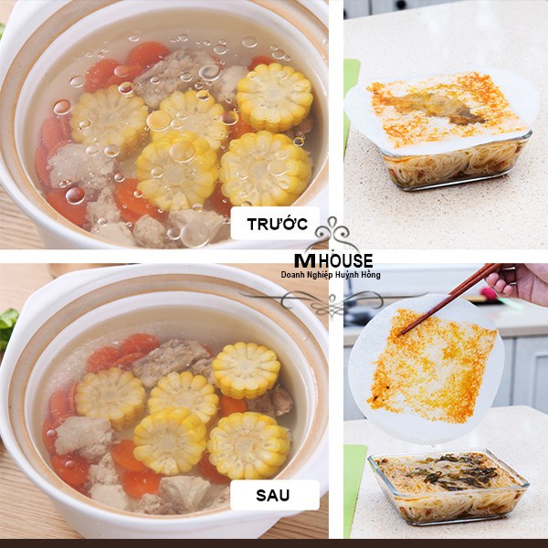 Combo 12 Giấy Thấm Hút Dầu Mỡ Thực Phẩm