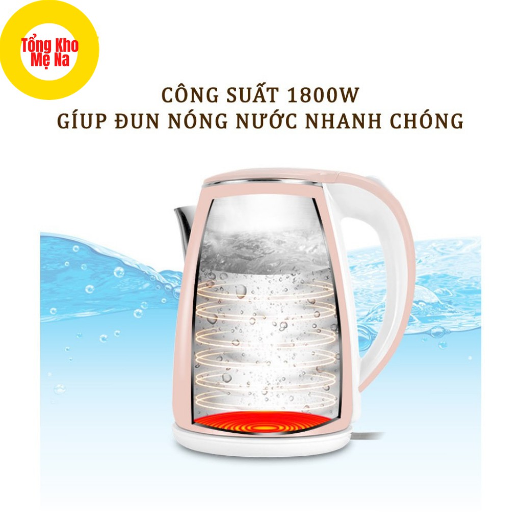 Ấm Siêu Tốc,Bình Đun Siêu Tốc JipLai Thái Lan 2.5L Cao Cấp - (Hàng Chính Hãng Có Tem Và Phiếu Bảo Hành )