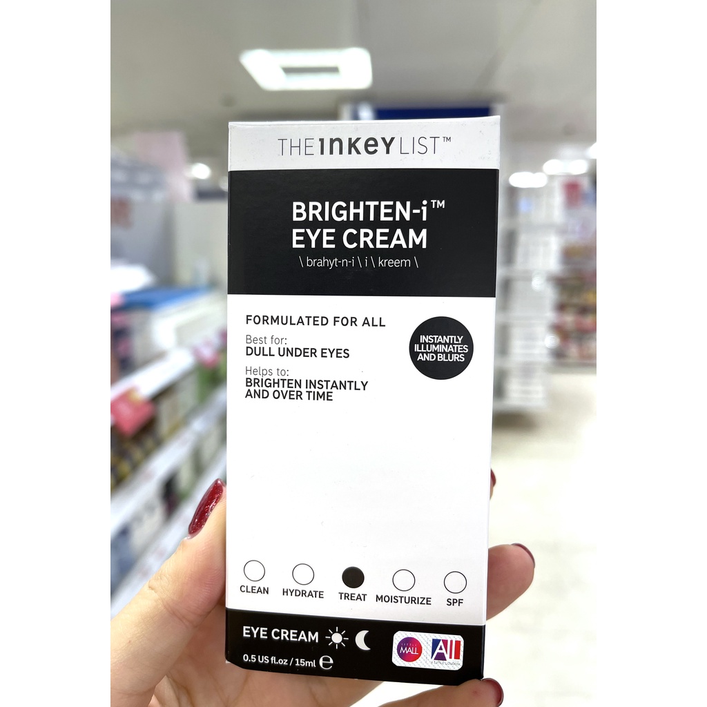 [TOP 1 SHOPEE] Kem dưỡng giảm quầng thâm, chống lão hóa The INKEY List Retinol / Caffein Eye Cream 15ml (Bill Anh)
