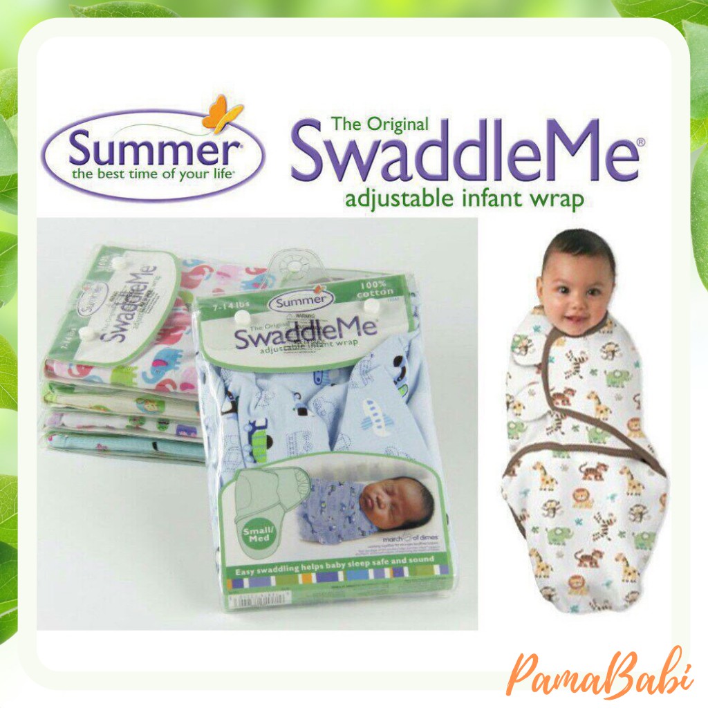 Ủ kén sơ sinh 100% cotton Swaddle Me Summer cho bé