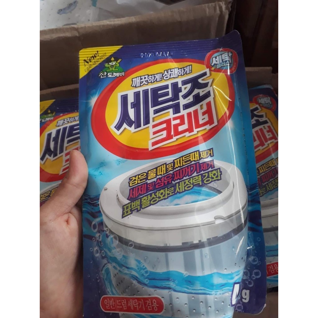 Bột tẩy lồng máy giặt Hàn quốc 1 tháng nên tẩy 1 lần