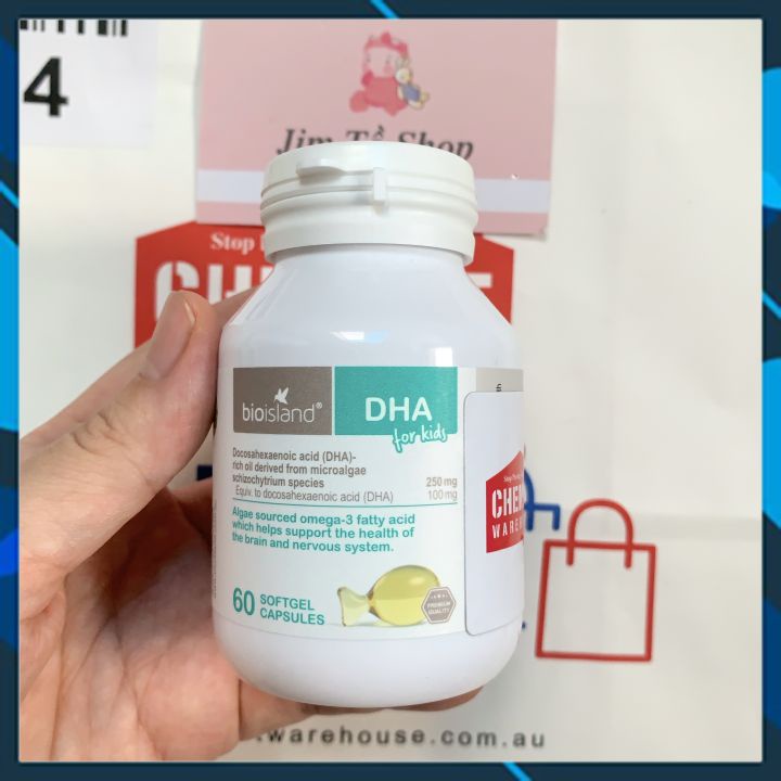 Dha cho bé bioisland 60 viên  bí quyết cho bé yêu nhanh nhẹn và thông minh shop Jim Tồ