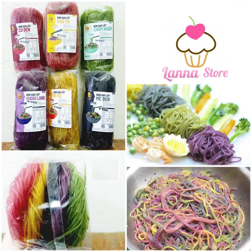 [FreeShip] Bún miến phở GẠO LỨT RAU CỦ ngũ sắc HT Food ăn kiêng eatclean giảm cân NGON - GÓI 250GR