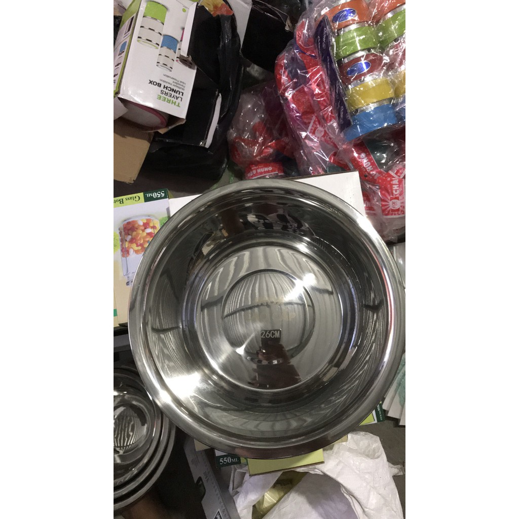 Thau inox 💖𝑭𝑹𝑬𝑬𝑺𝑯𝑰𝑷💖 Chậu Inox 304 - Âu Inox 304 Hàng Cao Cấp Nhập Khẩu Trực Tiếp Dày Dặn, Đẹp