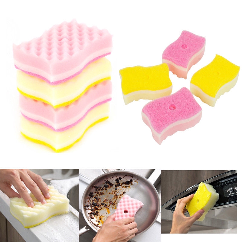 Set 4 Miếng Bọt Biển Rửa Chén Đa Năng