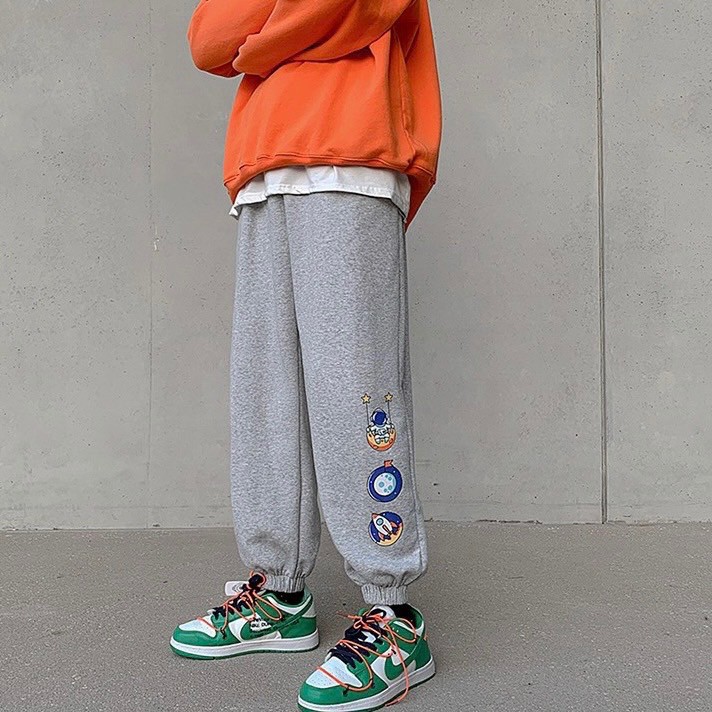Quần Jogger In Hình Jogger Bo Lai Dáng Rộng Ulzzang Unisex - MM