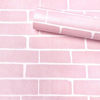decal 1m giấy dán tường có sẵn keo dán - gạch hồng lợt
