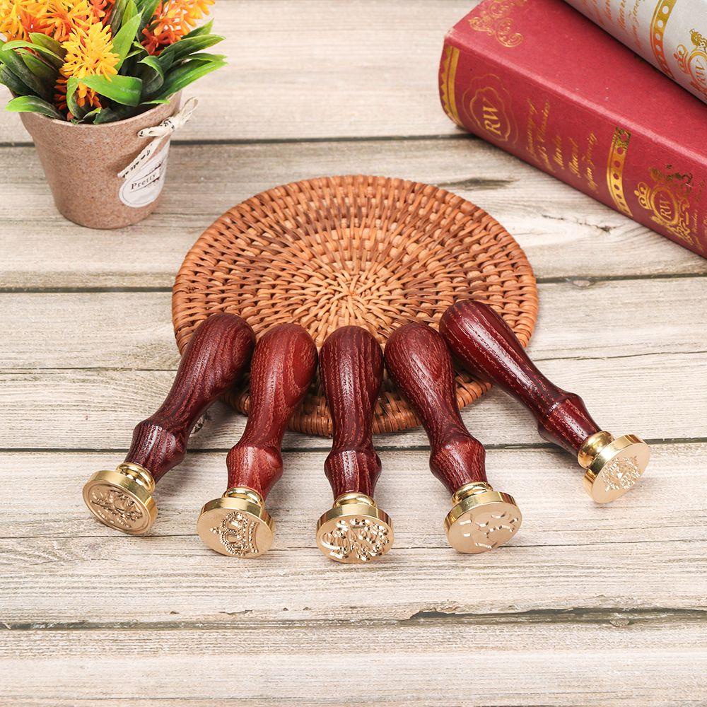 PINEVN Con Dấu Gỗ In Hình Vương Miện Cổ Điển