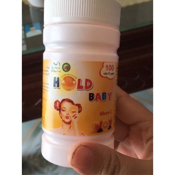 Vitamin C Hold Baby  Viên ngậm bổ sung vitamin C hỗ trợ tăng sức đề kháng đẹp da chống lão hóa