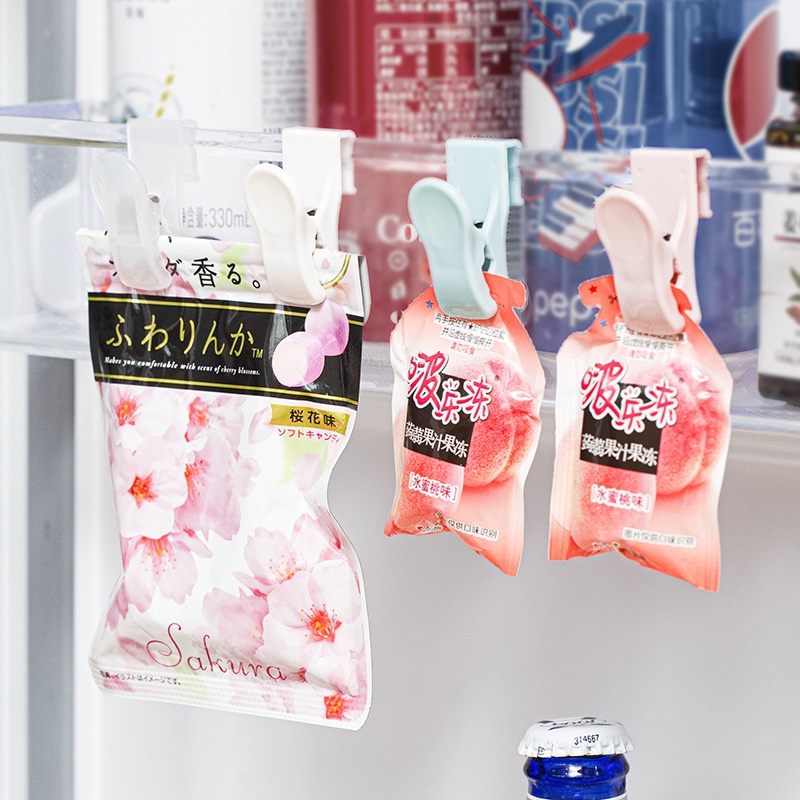 Bộ 4 Kẹp Nhựa Cố Định Tấm Bảng Ghi Chú Đuôi Dài Nhiều Màu Sắc Nhỏ Gọn Dành Cho Nhà Bếp / Văn Phòng Phẩm