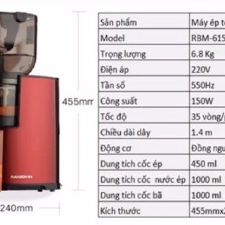 Máy ép chậm RANBEM 615