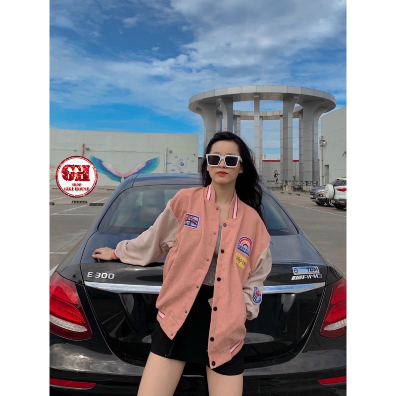 Áo Khoác Nhung Jacket Unisex Nút Bấm-AKNHUNGCAUVONG