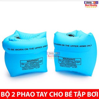 Bộ 2 Phao Bơi Đeo Tay Cho Bé - Phao Tay Cho Bé Tập Bơi ( Màu Xanh Dương )