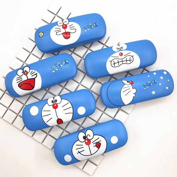 Run Rẩy A Dream Kính Mắt Xanh mập mạp sáng tạo hộp kính hoạt hình thu hộp máy mèo đinh đang mèo học sinh hộp kính mắt