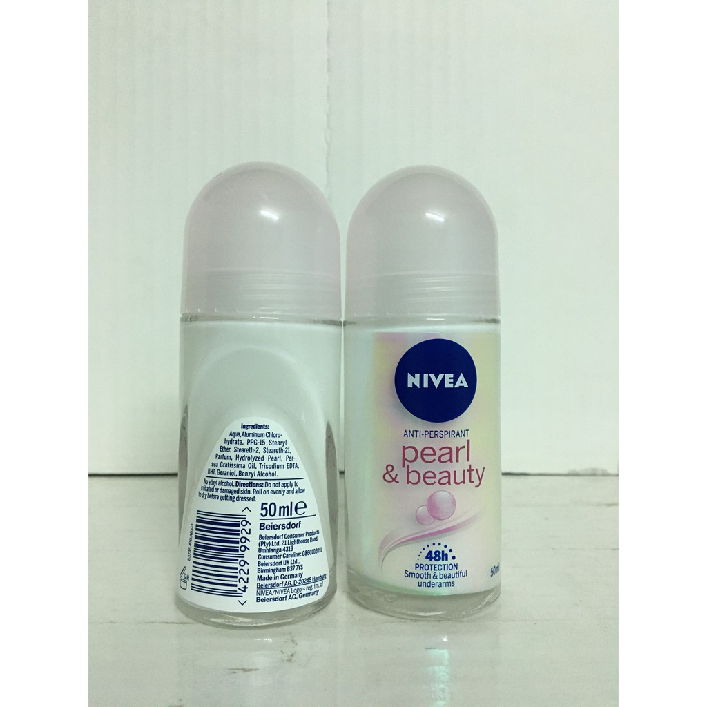 Combo 2 Chai Lăn Khử Mùi Nivea Pearl & Beauty 50ml - Mỹ