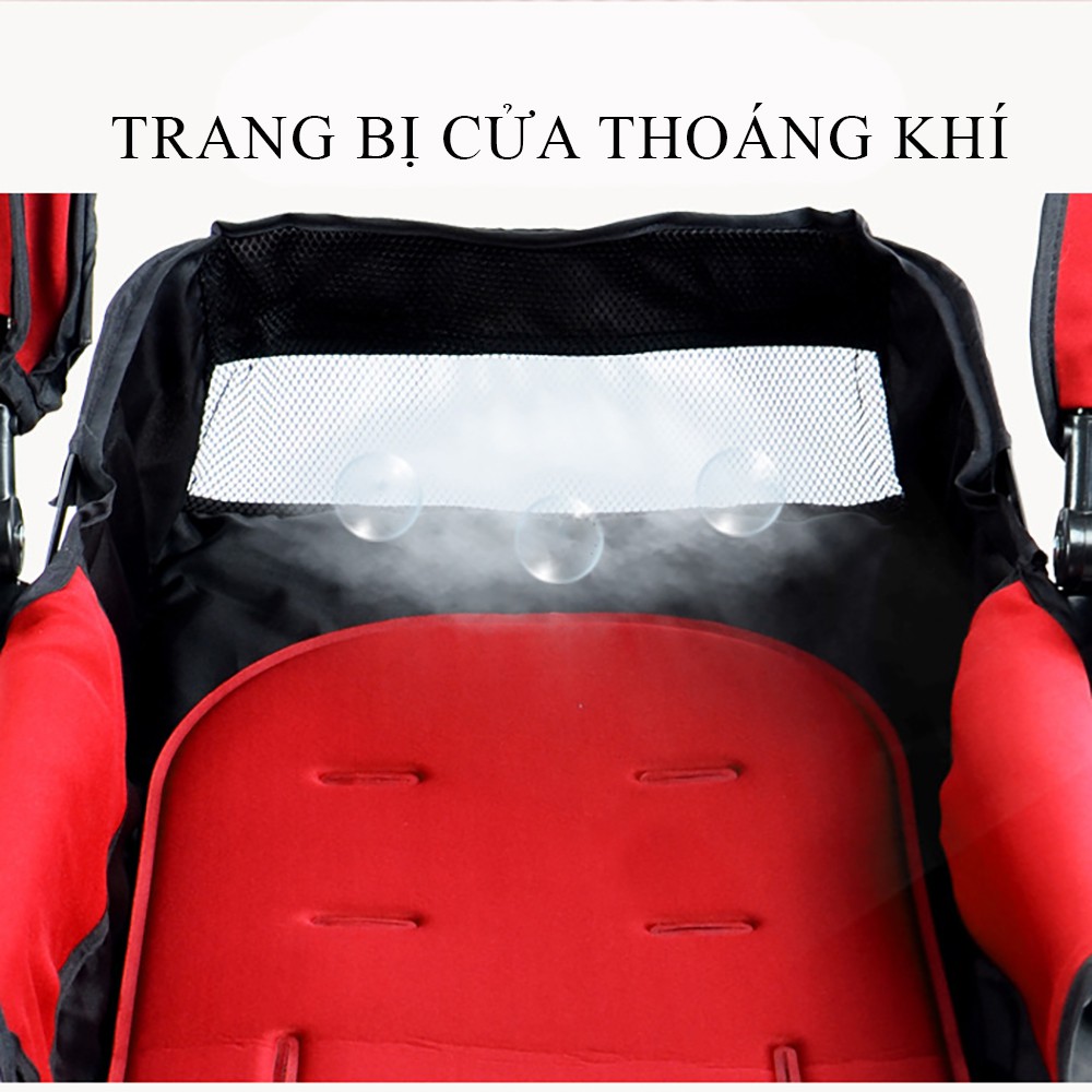 Xe đẩy cho bé bản cao cấp hai chiều hai tư thế nằm ngồi siêu nhẹ có thể gấp xách tay kèm quà tặng hấp dẫn cho bé