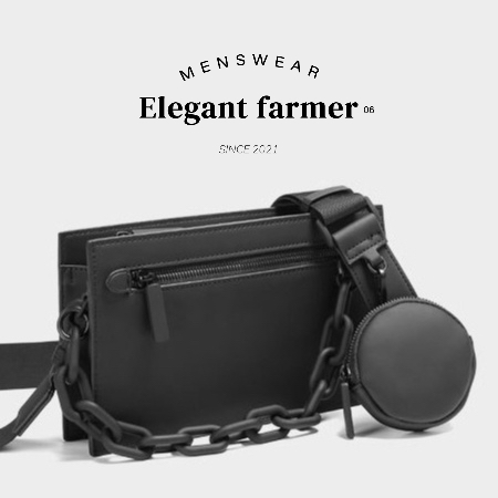 [MENSWEAR ELEGANT FARMER] Túi đeo chéo + card wallet TRÒN phong cách Hàn Quốc dành cho Nam &amp; Nữ 2023