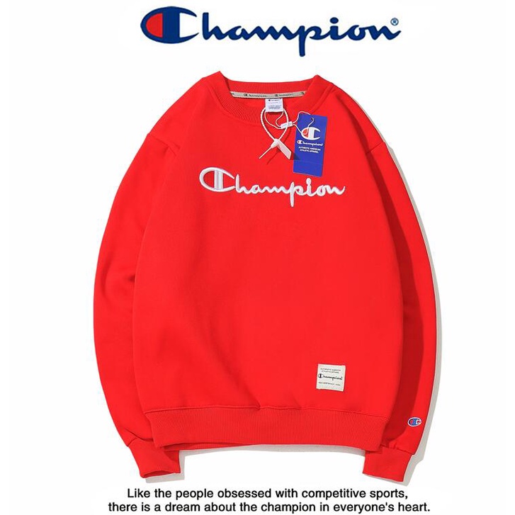 Áo Sweater Thêu Chữ Champion Kiểu Dáng Đơn Giản Trẻ Trung Năng