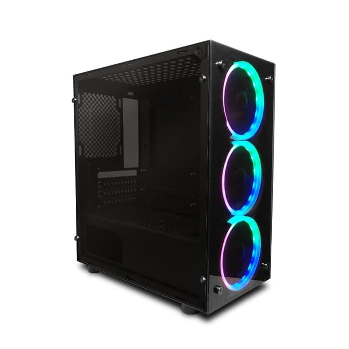 Case Vision B15 Gaming (Mặt gương + Hông trong suốt) hỗ trợ đèn led cực đẹp bảo hành 1 tháng 1 đổi 1