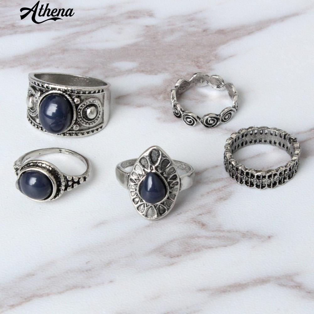 5 Nhẫn Khớp Ngón Tay Phong Cách Bohemian Thời Trang Cho Nữ