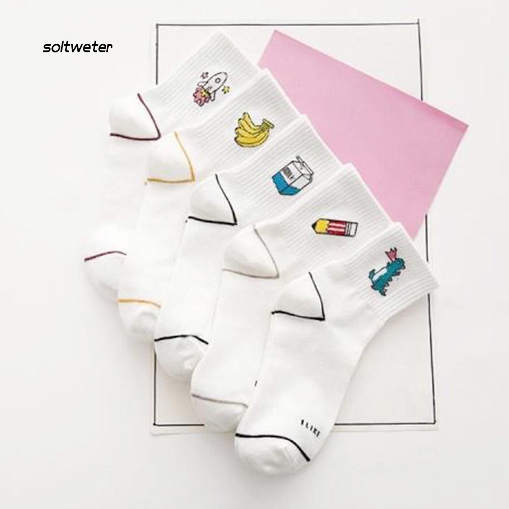 Tất chân ngắn in hình hoạt hình dễ thương cho nữ