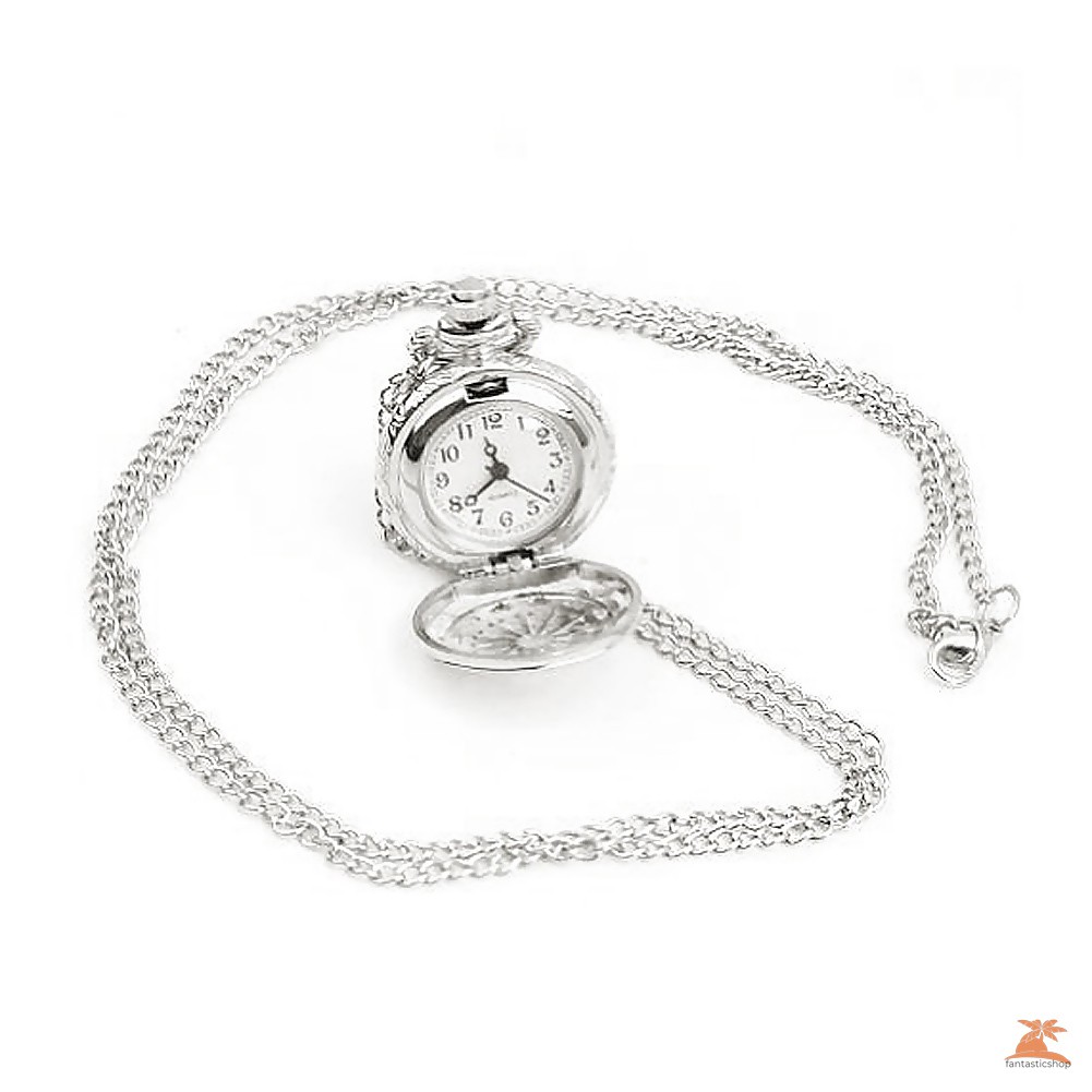 #Đồng hồ bỏ túi# Retro small Size Spider Webs Pocket Watch/Watch Necklace Fashion Jewelry Pendant Watch Necklace