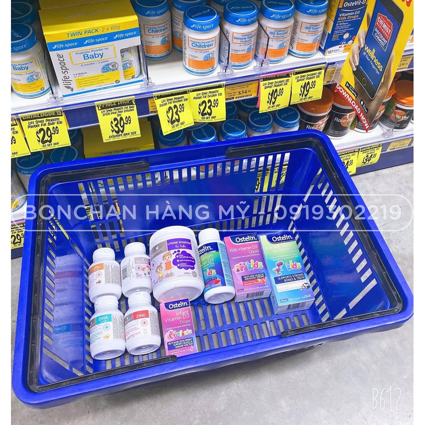 [Hỏa Tốc HCM] Kẹo Canxi Calcium &amp; Vitamin D3 Khủng Long OSTELIN Kids Úc cho bé từ 2 tuổi - Hộp 90 viên