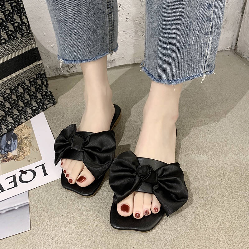 Dép Sandal Đế Mềm Đính Nơ Thời Trang Xinh Xắn