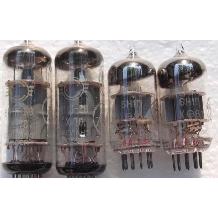 Bộ 04 Bóng Đèn Nga Cho Ampli Đèn Nobsound MS10D ,MKII, MKIII Cao Cấp 6n1n-EB + 6H1n