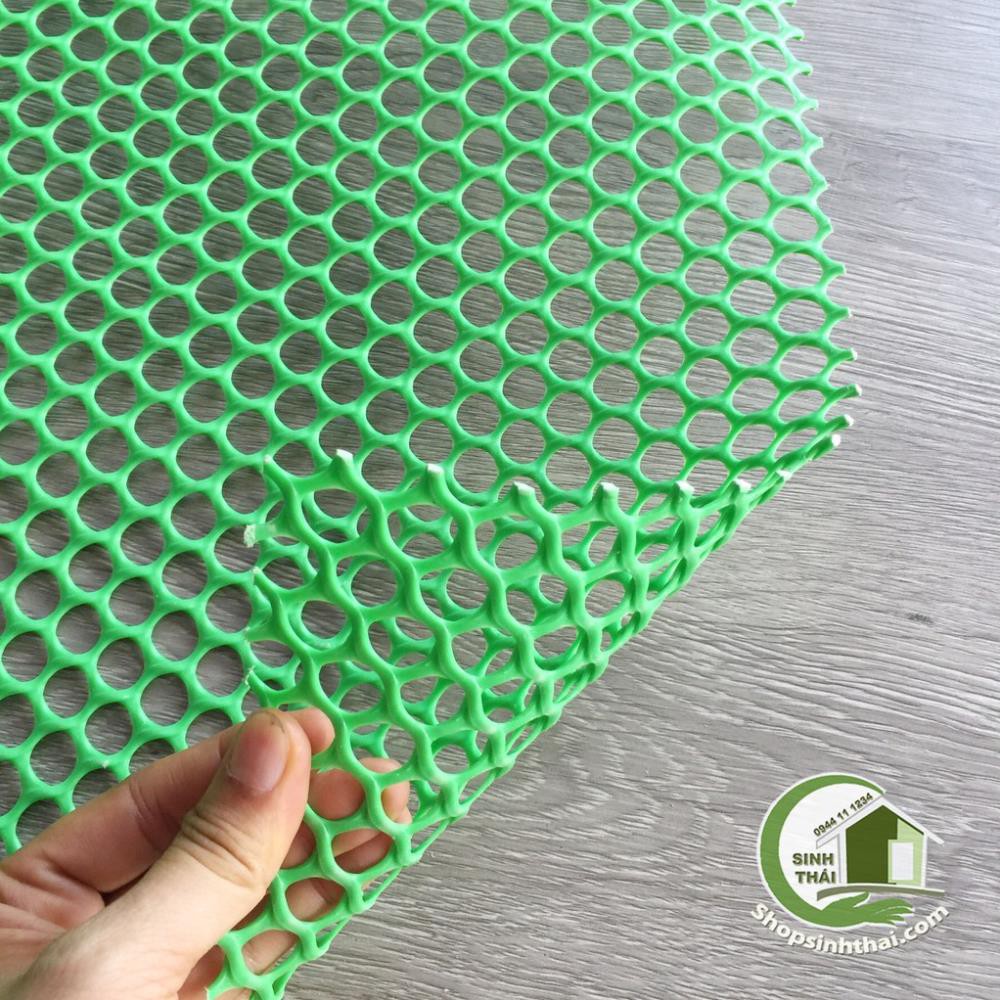 Lưới nhựa mắt cáo màu xanh lá cây - - lưới lỗ tròn làm hàng rào, chuồng, che chắn côn trùng, gia súc