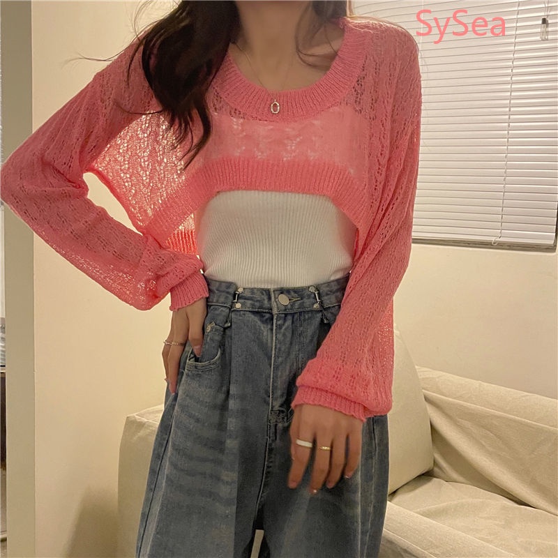 Áo Sweater Tay Dài Chống Nắng Thời Trang Cho Nữ