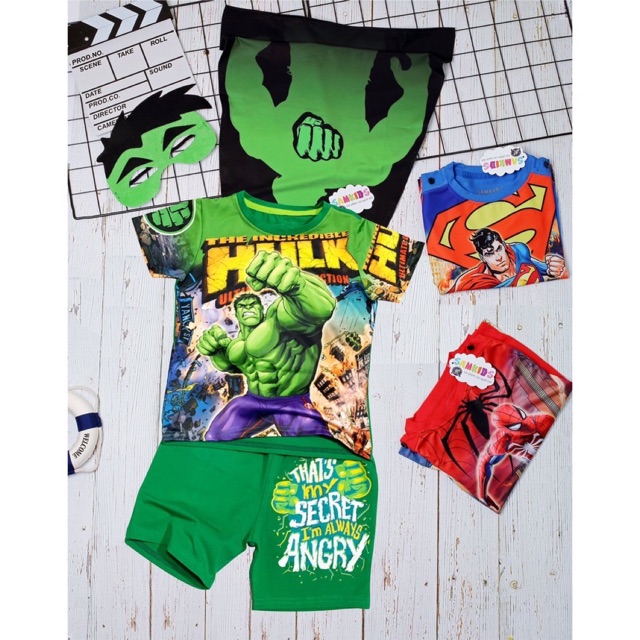 Bộ quần áo trẻ em Người Khổng Lồ Hulk ( hình thật)
