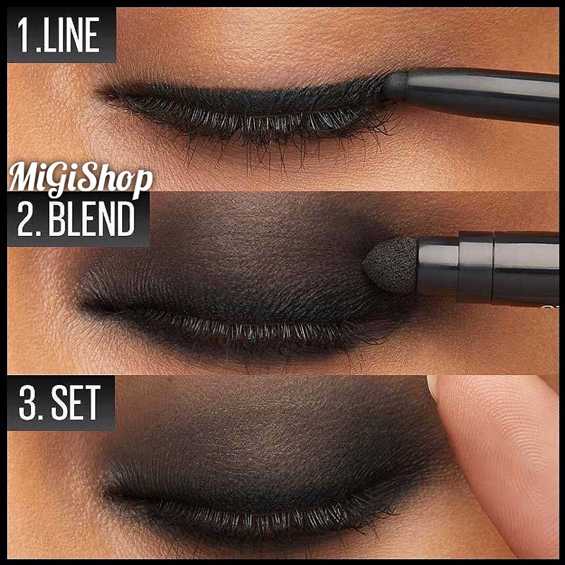 Chì Kẻ Mắt Khói 2 Đầu Dạng Gel Maybeliine Tattoo Studio Smokey Gel Pencil Liner Up To 36H 280mg