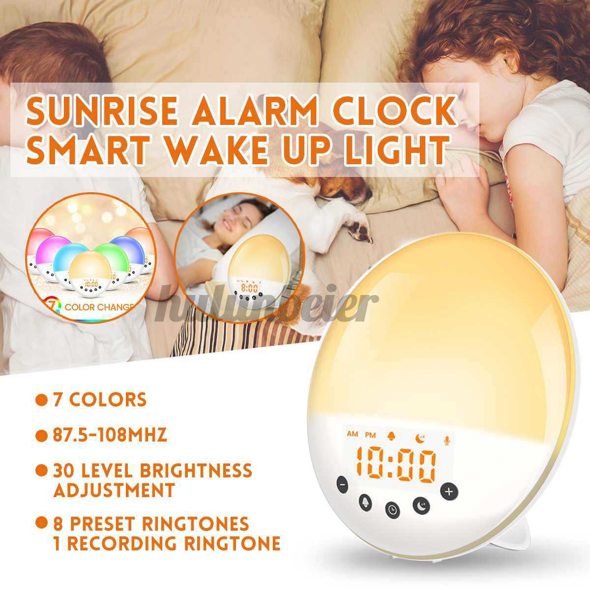 GOOGLE Đồng Hồ Báo Thức Kĩ Thuật Số Có Đèn Led Kết Nối Wifi Fm