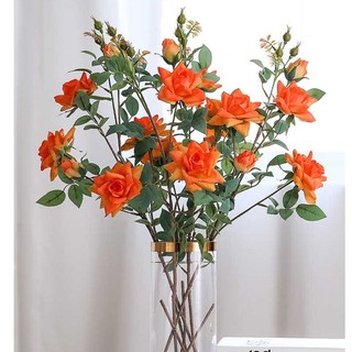 Cành hoa hồng Kim Cương đẹp lạ lùng- Hoa lụa