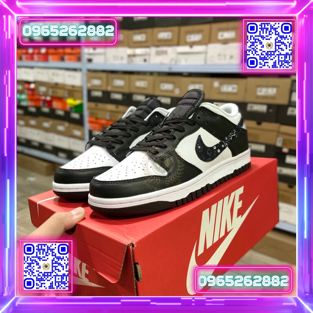 DH4401-100 Nhận Order Hỗ Trợ Free Ship Giày Best Quality Sneaker ***Nike Dunk Low “Black Paisley”