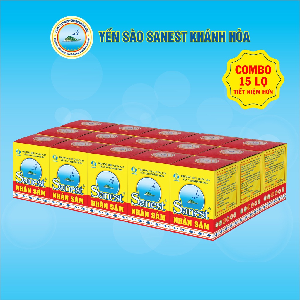 Nước Yến sào Khánh Hòa Sanest Fucoidan Nhân sâm đóng lọ 70ml - 700